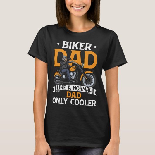 T-shirt Biker Papa Comme Un Papa Normal Seulement Glacière (Devant)