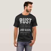 T-Shirt Biker 'Rust Never Sleeps' Vintage (Devant entier)