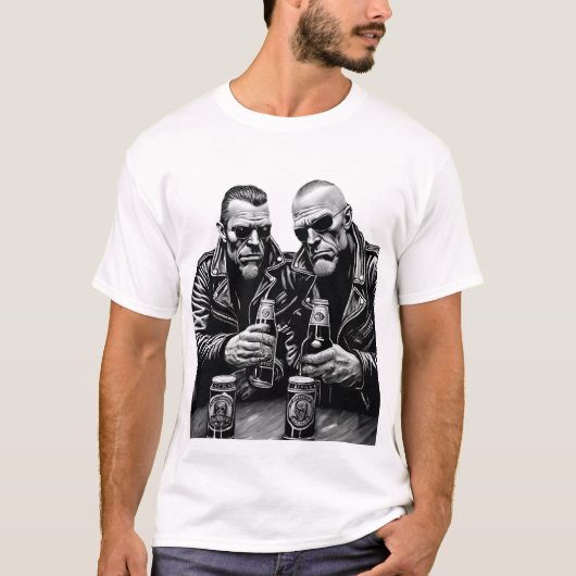 T-shirt Bikers Et Bières (Devant)