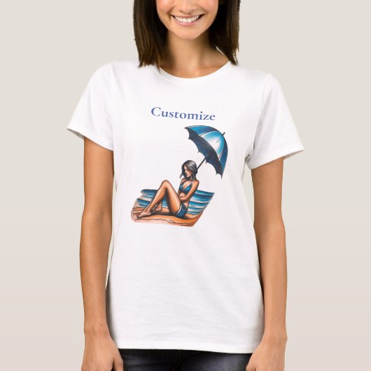 T-shirt Bikini Girl Beach Napping Thunder_Cove (Devant)