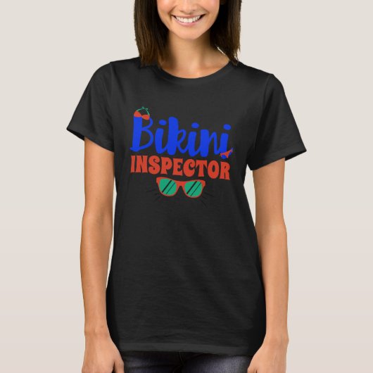 T-shirt Bikini Inspecteur Pun Adulte (Devant)