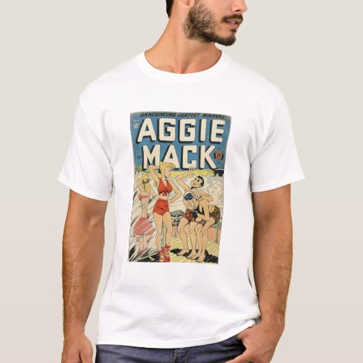 T-shirt Bikini - Plage - Aggie Mack - Retro Children Coméd (Devant)