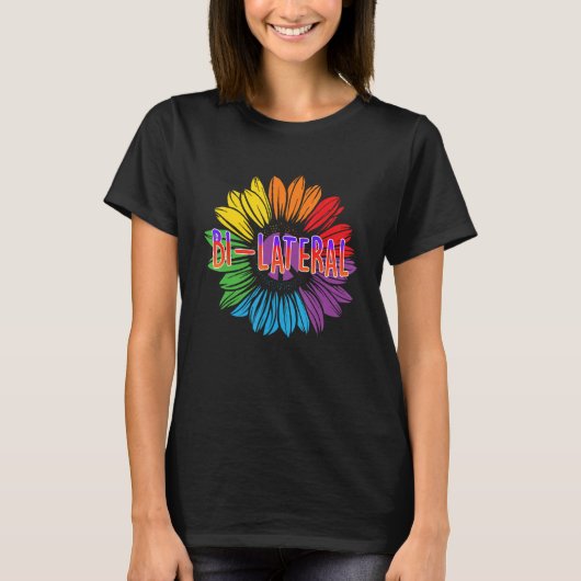 T-shirt Bilatéral LGBTQ Bi Pride Aexuelle Mo (Devant)