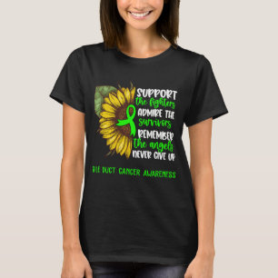 T-shirt Bile Duct Cancer Awareness Ribbon Support Cadeaux