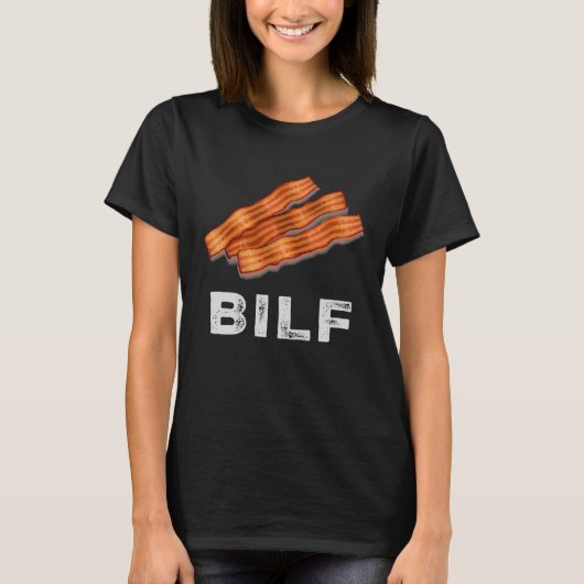 T-shirt Bilf Bacon Porc Bandes Nourriture Hilarique (Devant)