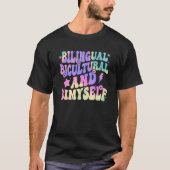 T-shirt Bilingual Bicultural And Bimyself Retro Groovy For (Devant)