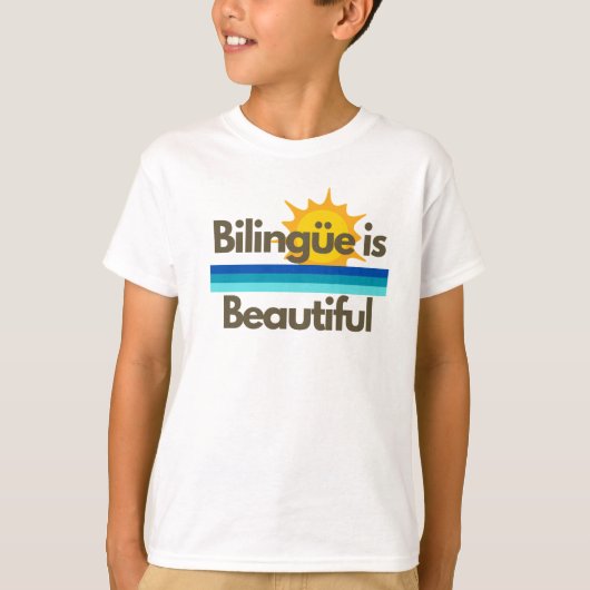 T-shirt Bilingue est belle chemise pour enfants (Devant)