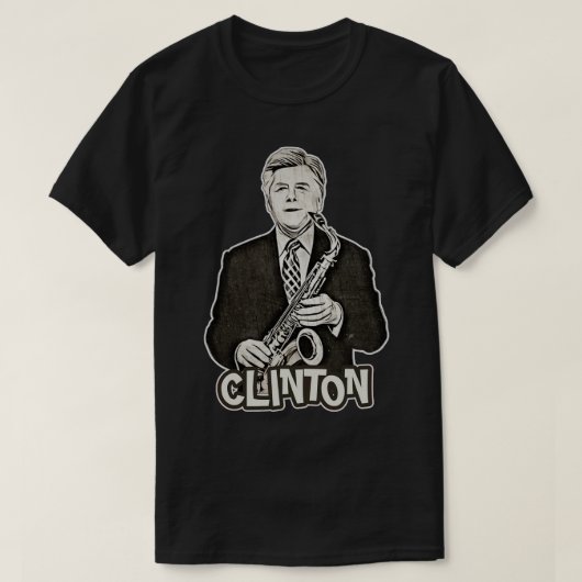 T-shirt Bill Clinton Saxophone 90s Ventilateur original Ar (Design devant)