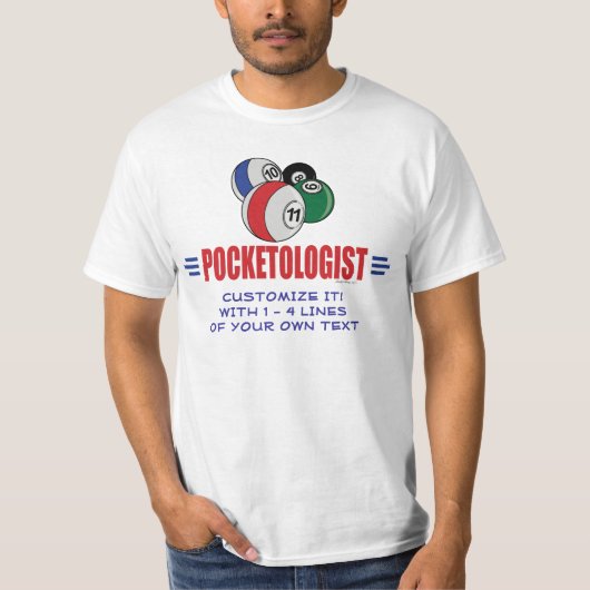 T-shirt Billard amusant, piscine (Devant)