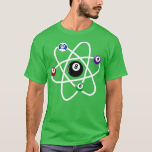 T-shirt Billard Atom Science 8 Ball Pool Amateurs Billard