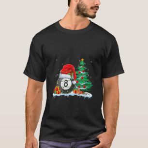 T-shirt Billard Ball portant le chapeau de Noël Noël Noël 