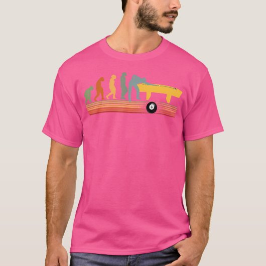 T-shirt Billard Bâtons de jeu Evolution Snooker Pool de ta (Devant)