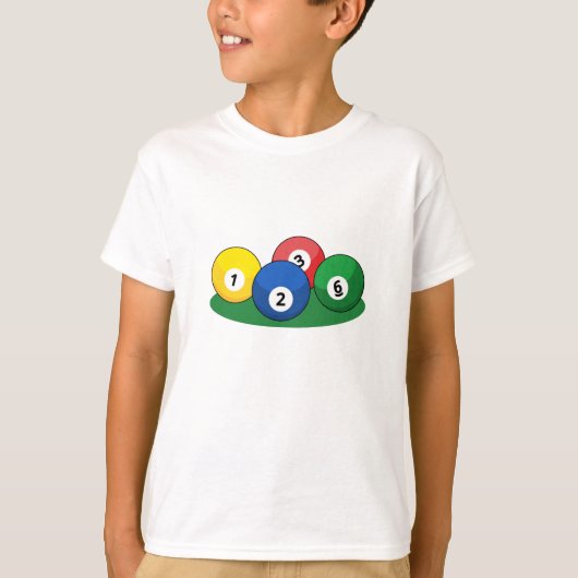 T-shirt Billard Billard Ballons de billard (Devant)