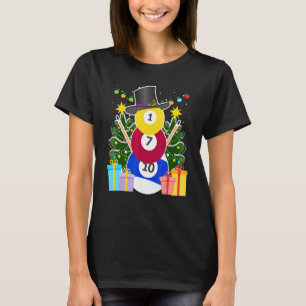 T-shirt Billard billard billard billard bonhomme de neige