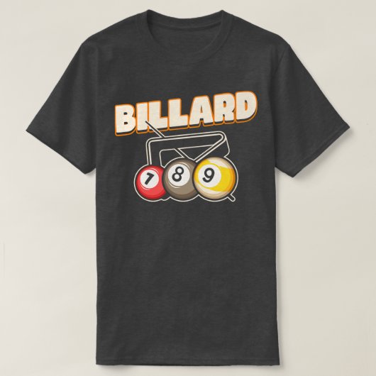 T-shirt Billard Billard Billard Snooker Club 6 (Design devant)