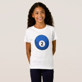 T-Shirt Billard bleu numéro deux (Devant entier)