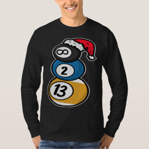 T-shirt Billard Bonhomme de neige de Noël avec billes de b