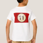 T-shirt Billard de billard numéro 11. Impression avant et  (Dos)