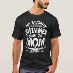 T-shirt Billard de natation Ma nageuse préférée m'appelle