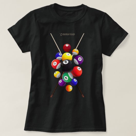 T-shirt Billard de piscine (Design devant)