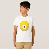T-shirt Billard jaune numéro un (Devant entier)