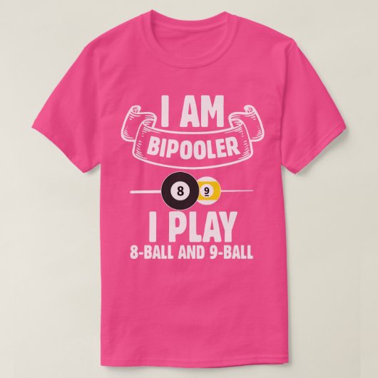 T-shirt Billard Je Suis Bipooler 8 Ball Pool Snooker (Design devant)