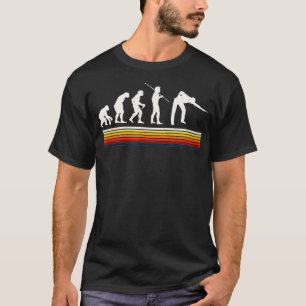 T-shirt Billard Joueur Évolution Pool Table Snooker Pyra