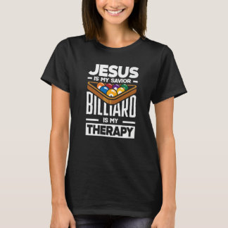 T-shirt Billard Lecteur Billard Billard est ma thérapie
