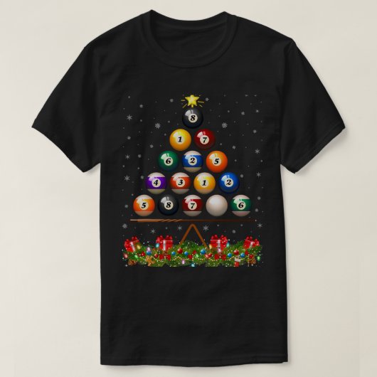 T-shirt Billard Piscine Sports Amoureux Billard Ball Chris (Design devant)
