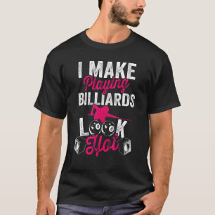 T-shirt Billard Pool 8 Ball Snooker Femme Billard Jouer