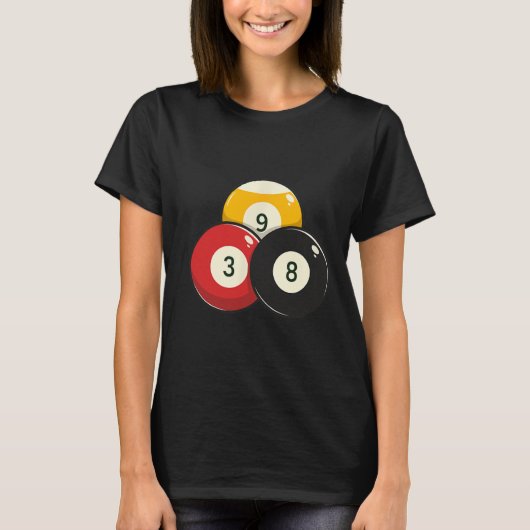 T-shirt Billard Pool Ball (Devant)