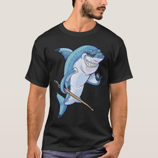 T-shirt Billard requin de piscine (Devant)