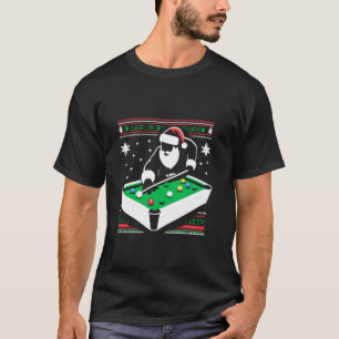 T-shirt Billard Santa Claus Vintage Billard Xmas laid C