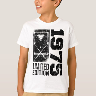 T-shirt Billard Snooker-gamer Vintage 1975 Birthday Pool