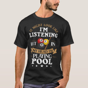 T-shirt Billard Snooker Pool Joueur Sport Competit