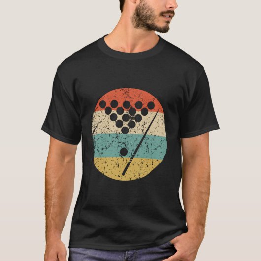 T-shirt Billard Vintage Retro Pool (Devant)