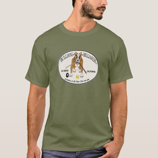 T-shirt Billards de bouledogues (Devant)