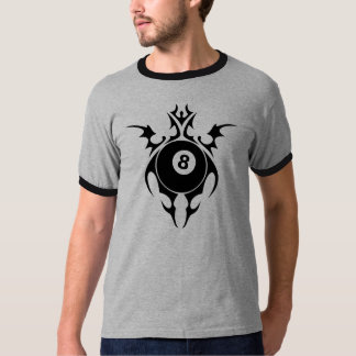 T-shirt billards. tribal