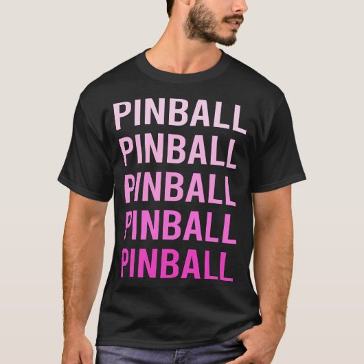 T-shirt Bille Flipper Texte Rose (Devant)