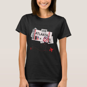 T-shirt Billet d'avion Atlanta Girl d'Atlanta Boarding