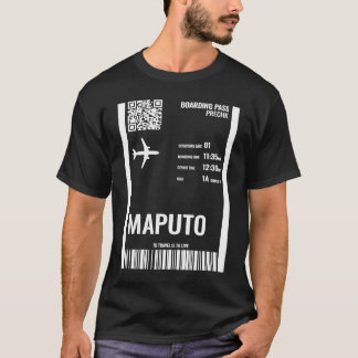 T-shirt Billet d'avion Maputo Mozambique Boarding Pass