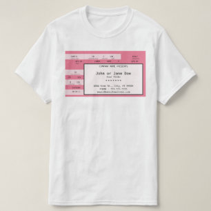 T-shirt billet de concert rose