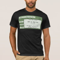 billet de concert vert