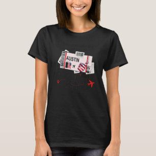 T-shirt Billet de vol Austin Girl d'Austin Embarquement Pa