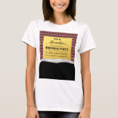 T-shirt Billet d'or personnalisé Chocolat Anniversaire (Devant)