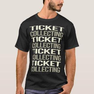 T-shirt Billet en texte blanc Collecte de billets