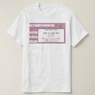 T-shirt billet rose de concert