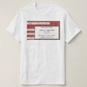 T-shirt billet rouge de concert