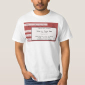 T-shirt billet rouge de concert (Devant)