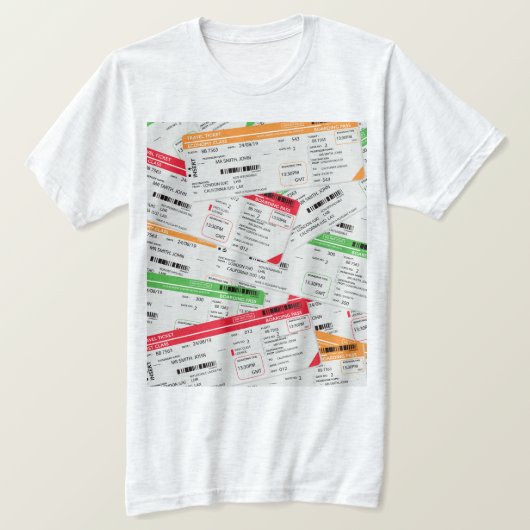 T-shirt Billets d'avion (Design devant)